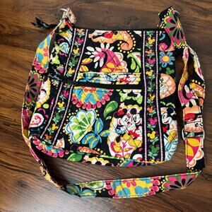 Vera Bradley Disney Parks Mickey Minnie Crossbody Hipster Bag Colorful Quilted